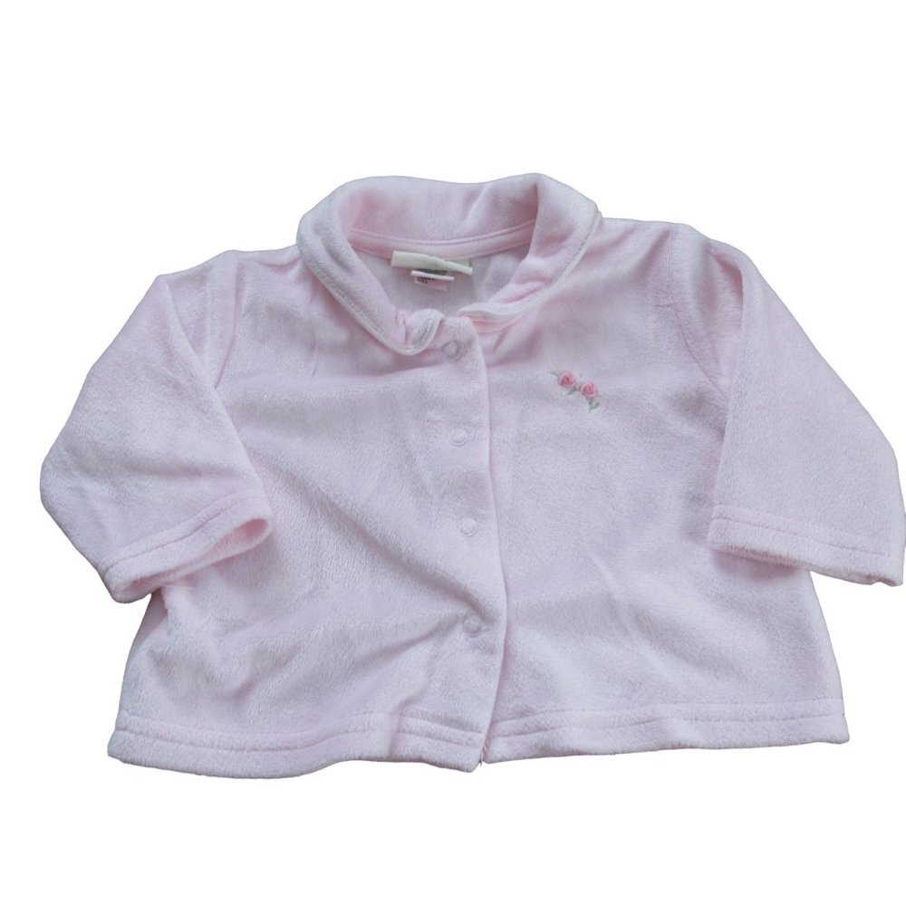Kyle & Deena Snap Front Layette Pajama Shirt Girls‎ 0-3M Pink Long Sleeve Collar